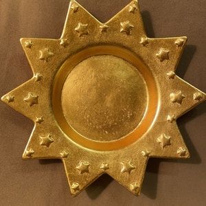 Gold Star Candle Holder